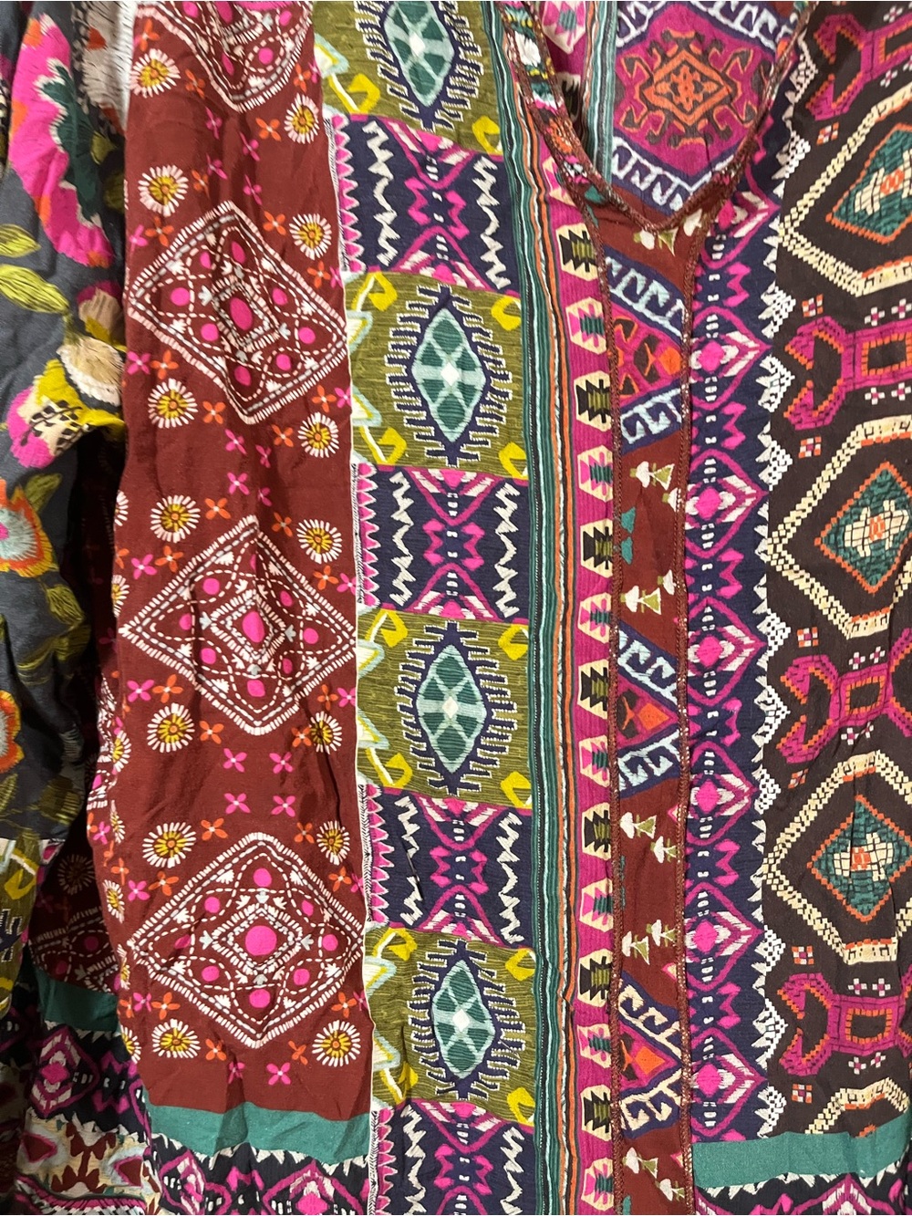Johnny Was 2x Multicolor Boho-look Women's Loog-Sleeve Top - Picture 4 of 7